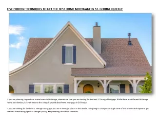 five proven techniques to get the best home