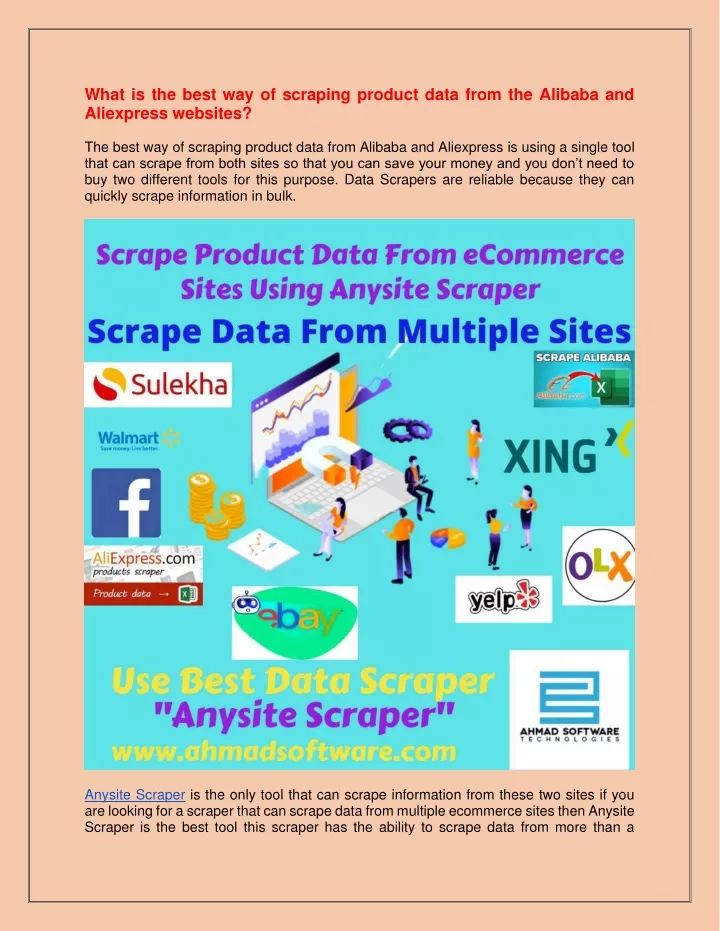 what is the best way of scraping product data