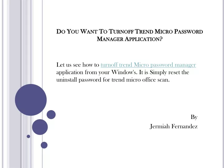 do you want to turnoff trend micro password manager application