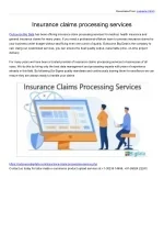 Insurance claims processing services - slide 1