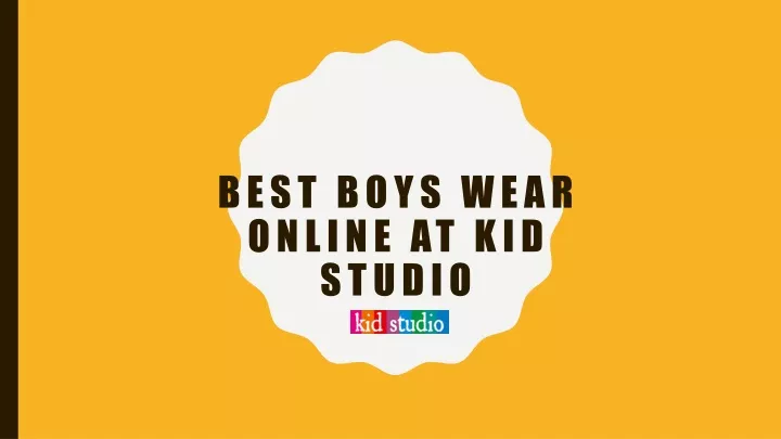 best boys wear online at kid studio