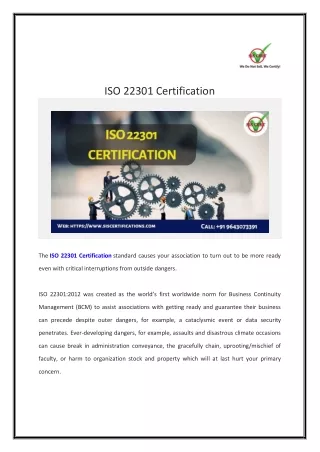 PPT - ISO 22301 Certification PowerPoint Presentation, Free Download ...