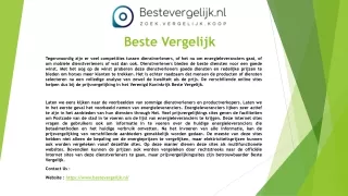 beste vergelijk