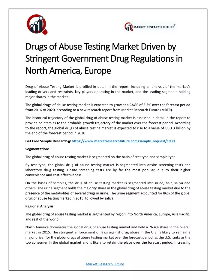 drugs of abuse testing market driven by drugs