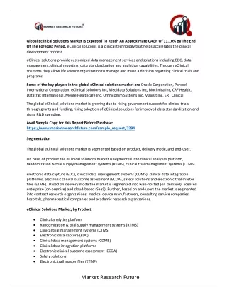 global eclinical solutions market is expected