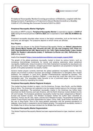 peripheral neuropathy market growing prevalence
