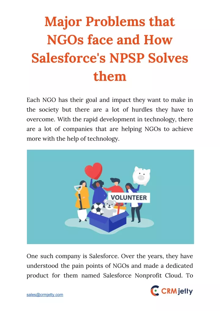 major problems that ngos face and how salesforce
