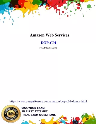 DOP-C01 Exam Questions PDF - Amazon DOP-C01 Top dumps