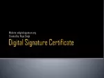Digital Signature certificate - slide 1