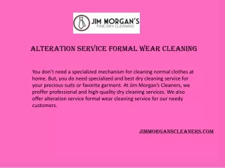 alteration service formal wear cleaning