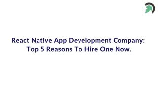 react native app development company