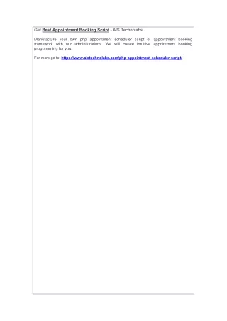 get best appointment booking script