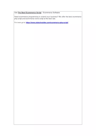get the best ecommerce script ecommerce software