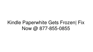 Kindle Paperwhite Frozen| Fix It Now @ ireadebooks