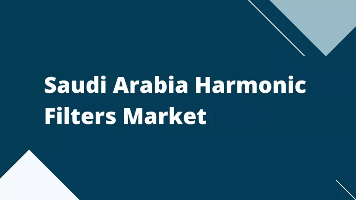 saudi arabia harmonic filters market