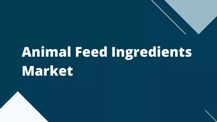 animal feed ingredients market