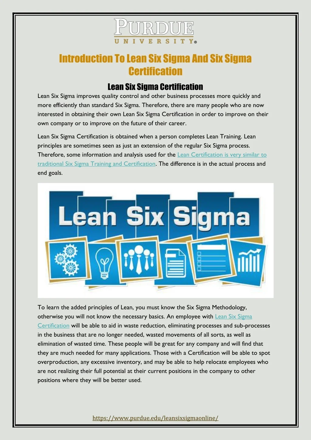 PPT - Introduction To Lean Six Sigma And Six Sigma Certification ...