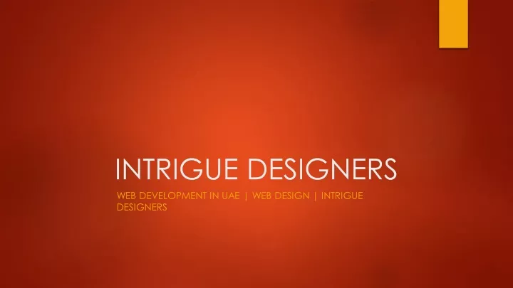 intrigue designers web development