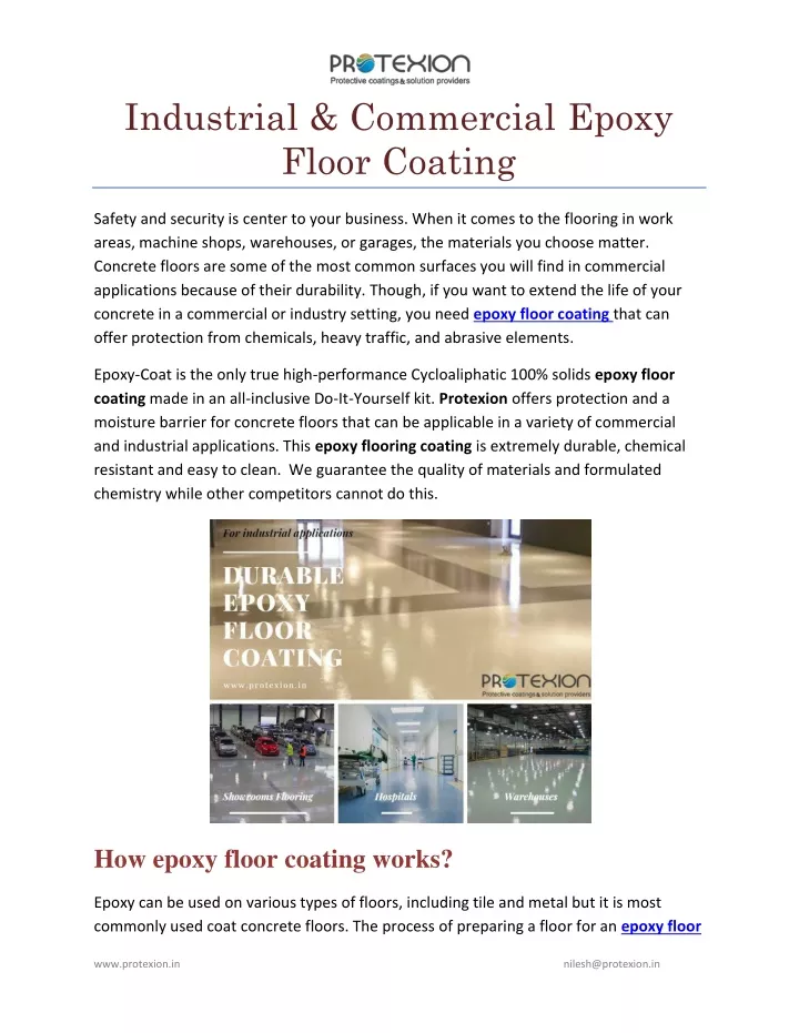 industrial commercial epoxy floor coating