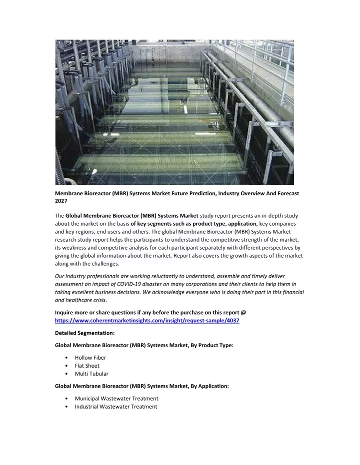 membrane bioreactor mbr systems market future