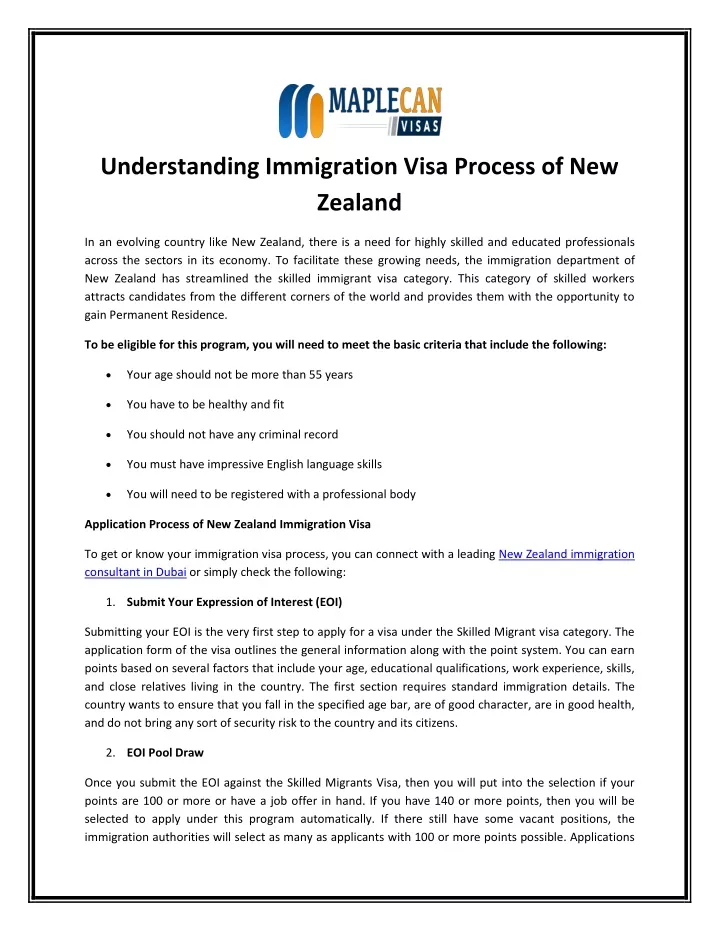 understanding immigration visa process