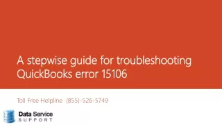 A proper Guide to Fixing QuickBooks Error 15106