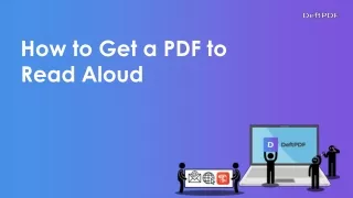 how to get a pdf to read aloud