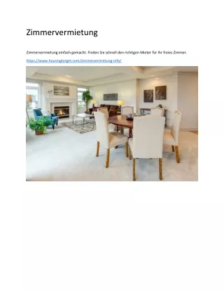 zimmervermietung