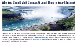 why you should visit canada at least once in your
