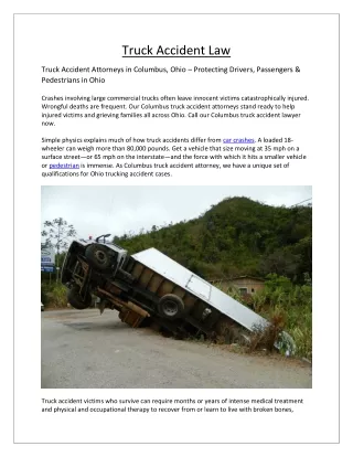 Truck Accident Law