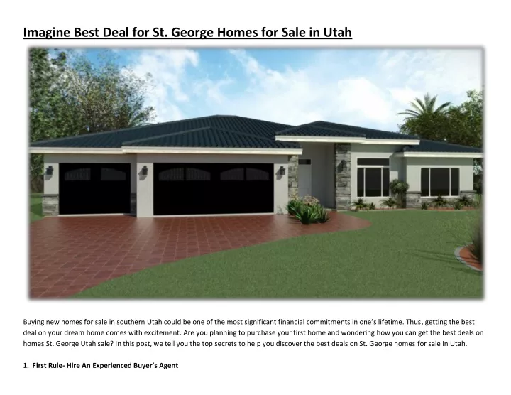 imagine best deal for st george homes for sale