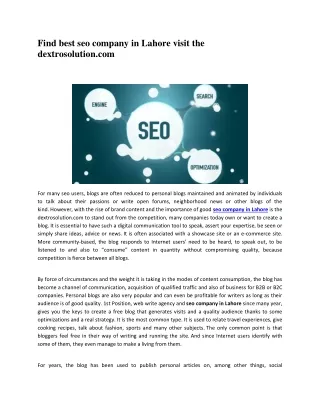 find best seo company in lahore visit