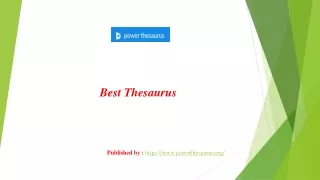 best thesaurus