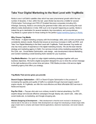 take your digital marketing to the next level