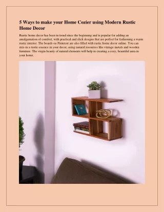5 ways to make your home cozier using modern