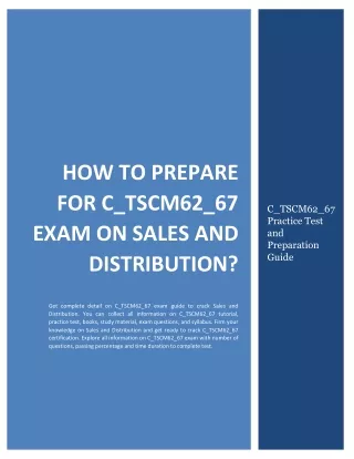 how to prepare for c tscm62 67 exam on sales