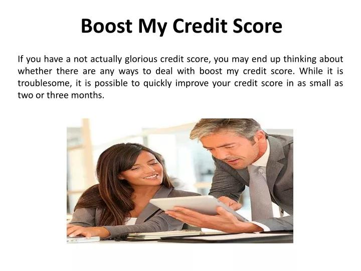 boost my credit score
