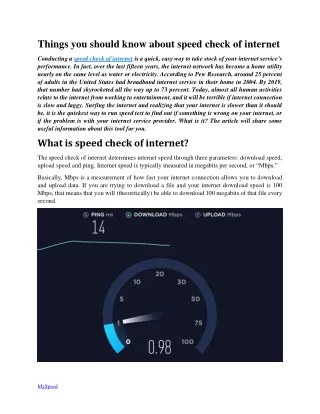 things you should know about speed check