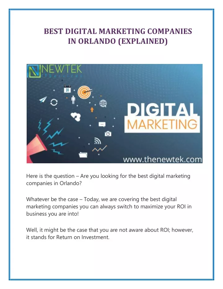 best digital marketing companies in orlando