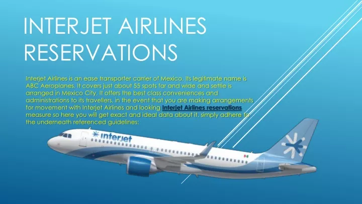 interjet airlines reservations