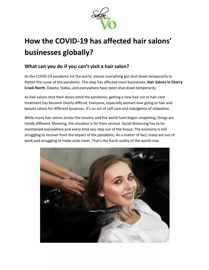 how the covid 19 has affected hair salons businesses globally