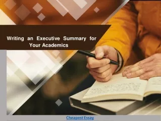 writing an executive summary for your academics