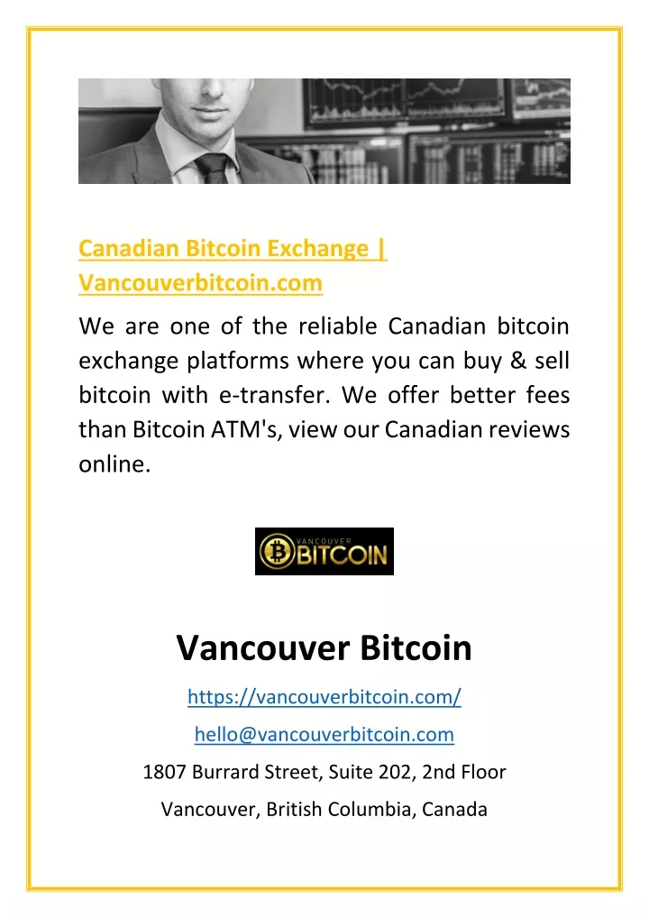 canadian bitcoin exchange vancouverbitcoin com