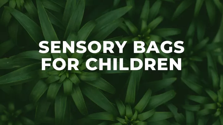 sensory bags for children