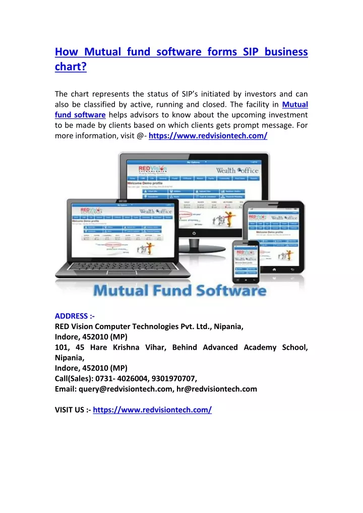 how mutual fund software forms sip business chart