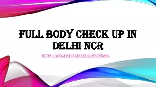 full body check up in delhi ncr