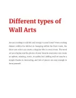 Different types of Wall Arts