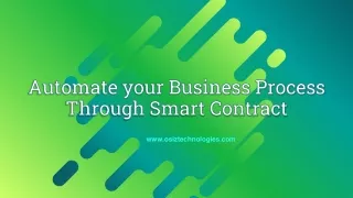 automate your business process through smart contract