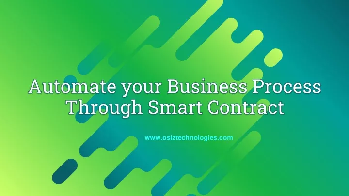 automate your business process through smart contract