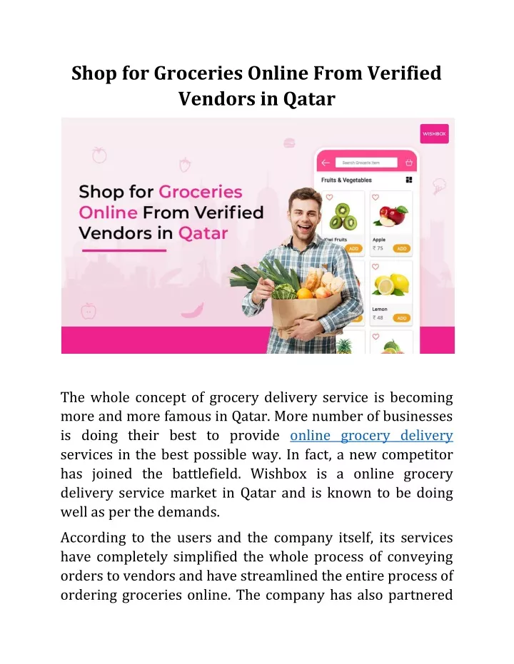 shop for groceries online from verified vendors